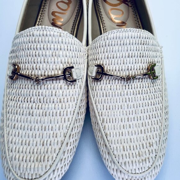 Sam Edelman Loraine Loafer Size 8.5M Linen Raffia Slip-On Flat Woven Shoe - Picture 9 of 16